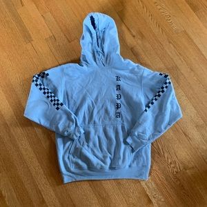 baby blue kappa hoodie